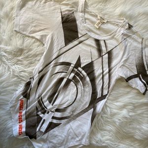 Diesel Round Hem T-Shirt  - Size XS - White